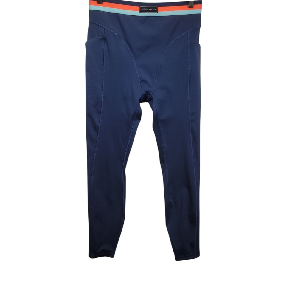 Savage X Fenty Lineup High-Waist Pocket Leggings - Blue Size Medium